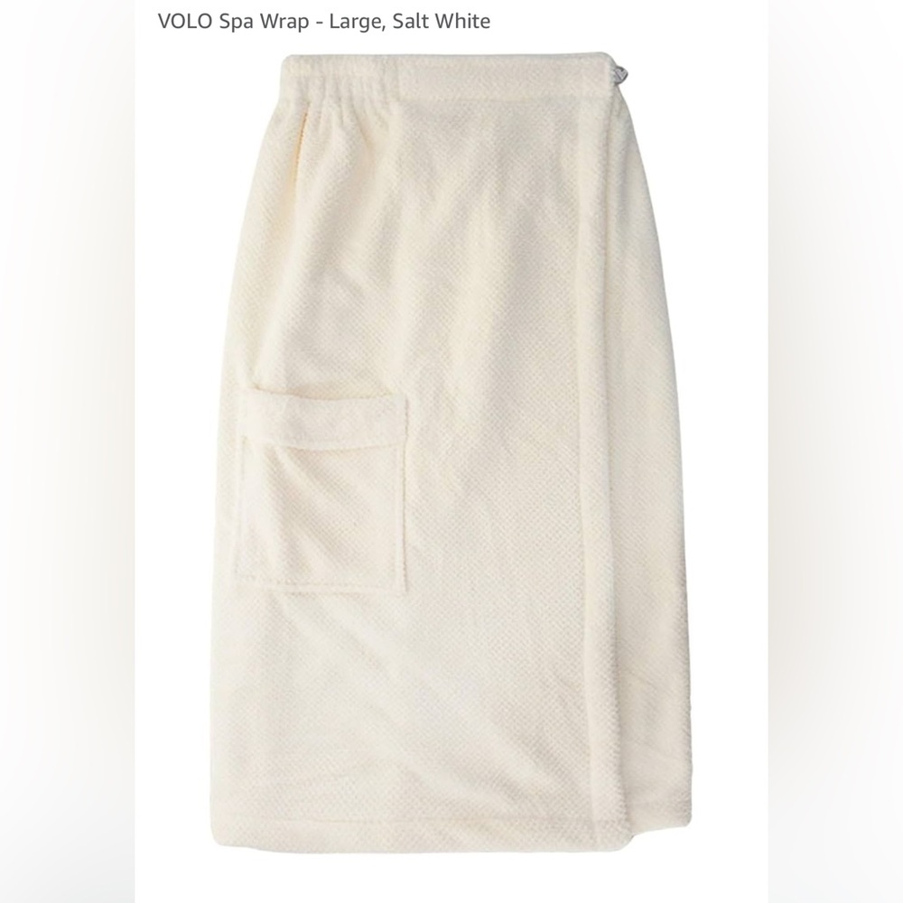 VOLO Spa Wrap - Salt White, size large, includes matching Headband!